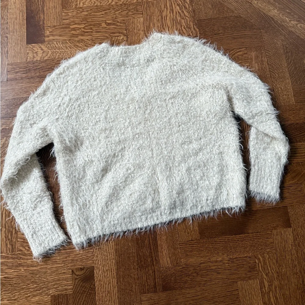 KNITTED & KNOTTED Anthropologie Wool Cotton Sweater Eyelash Knit Textured Cozy S